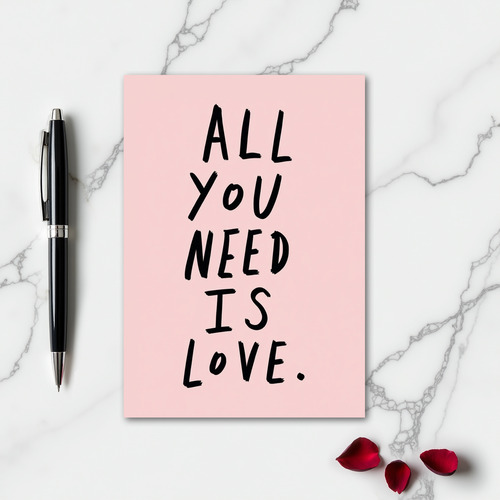 Simple All You Need Is Love Card