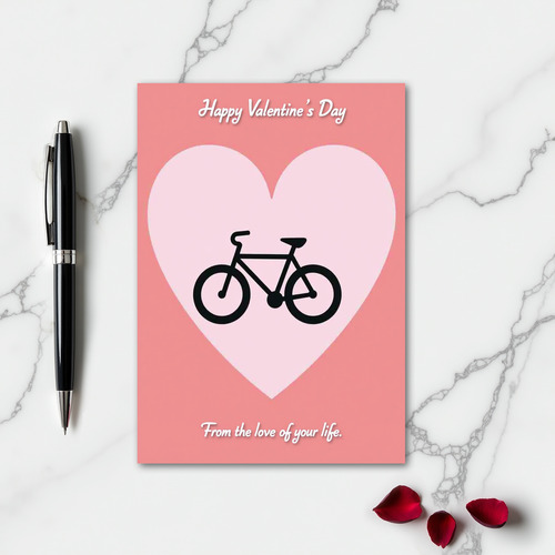 Simple Bike Valentine Card