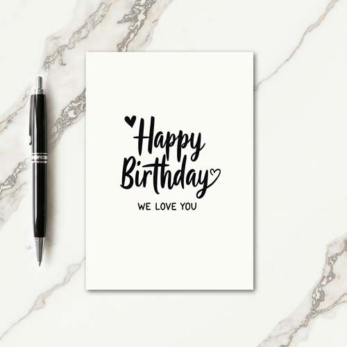 Simple Birthday Love You Card