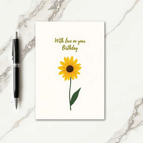 Simple Bloom Birthday Card