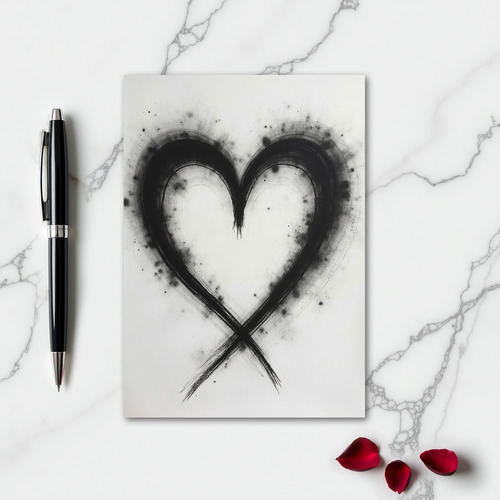 Simple Brushstroke Heart Card