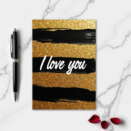 Simple Brushstroke I Love You Card