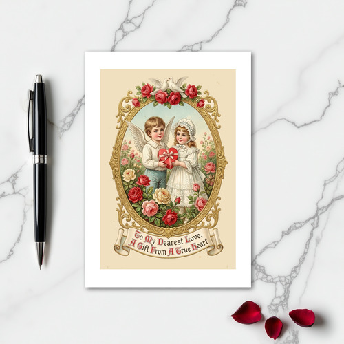 Simple Cherub Love Card