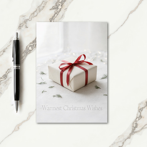 Simple Christmas Card Wishes Card