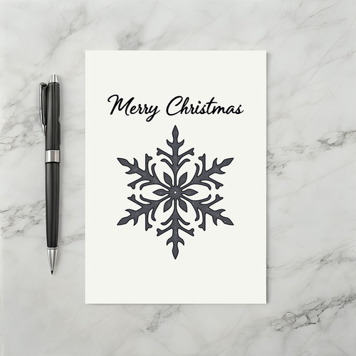 Simple Christmas Snowflake Greeting Card