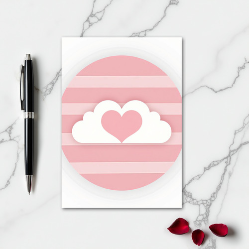 Simple Cloud Heart Love Card