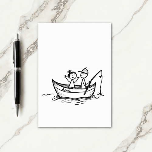 Simple Dads Fishing Trip Card