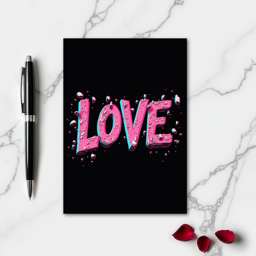 Simple Distressed Love Card
