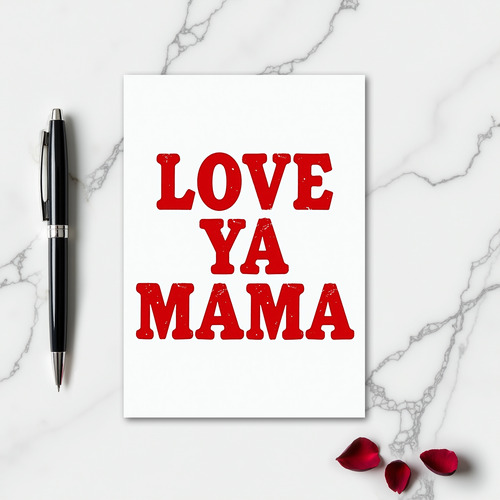 Simple Distressed Love You Mama Card