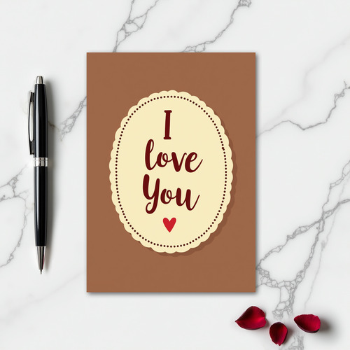 Simple Dotted Love Heart Card