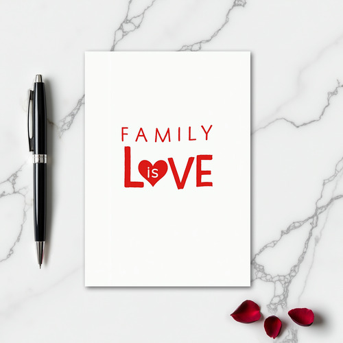 Simple Family Is Love Card