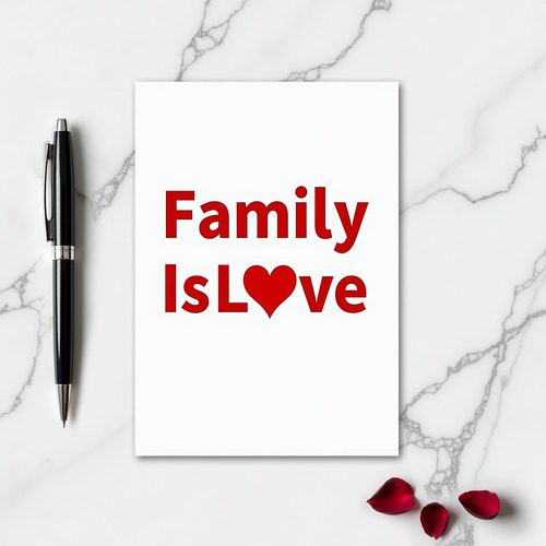 Simple Family Love Card
