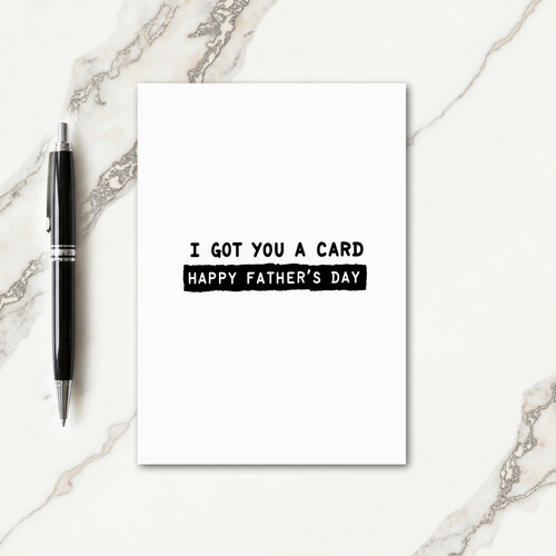 Simple Fathers Day Brushstroke Card