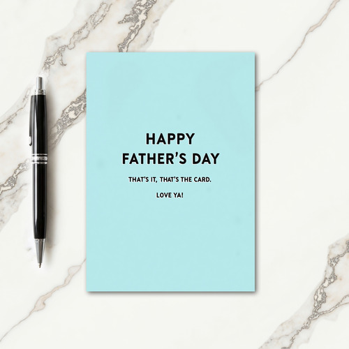 Simple Fathers Day Card