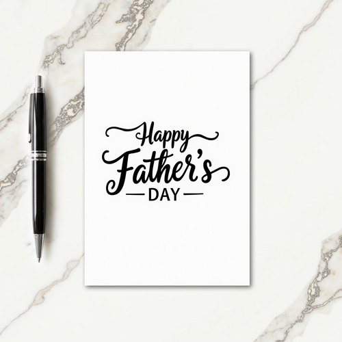 Simple Fathers Day Lettering Card