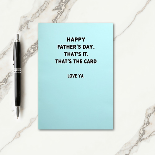 Simple Fathers Day Text Card