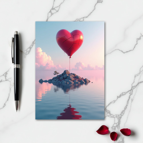 Simple Floating Heart Card