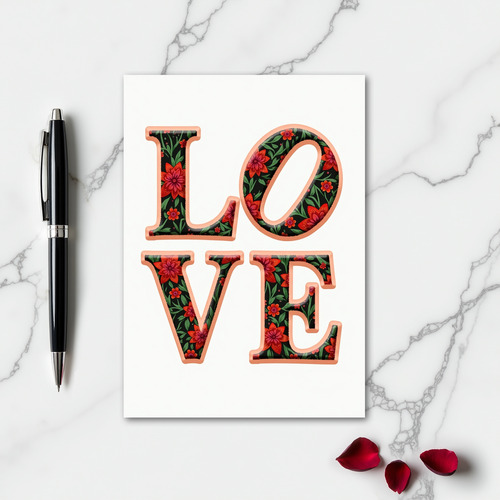 Simple Floral Love Card