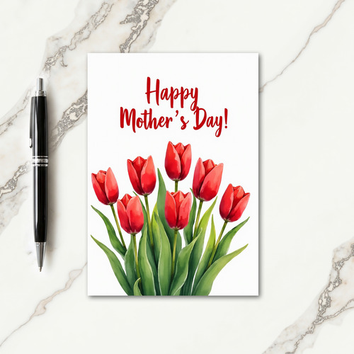 Simple Floral Mothers Day Card