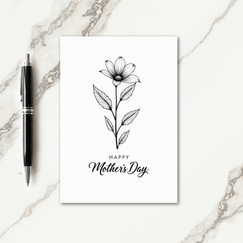Simple Flower Mothers Card
