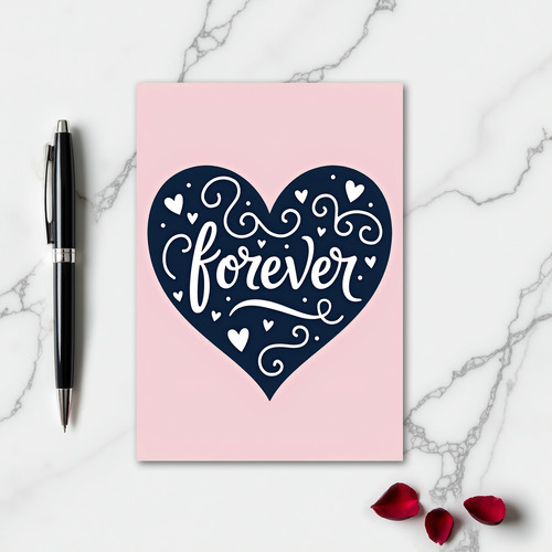 Simple Forever Heart Pattern Card