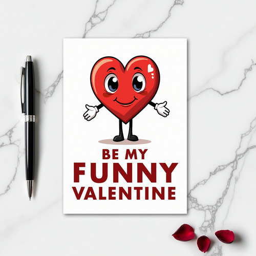 Simple Funny Valentine Heart Card