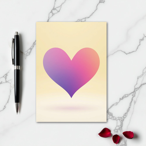Simple Gradient Heart Card