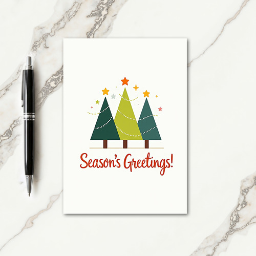 Simple Green Tree Christmas Card