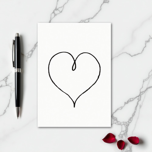 Simple Hand Drawn Heart Card