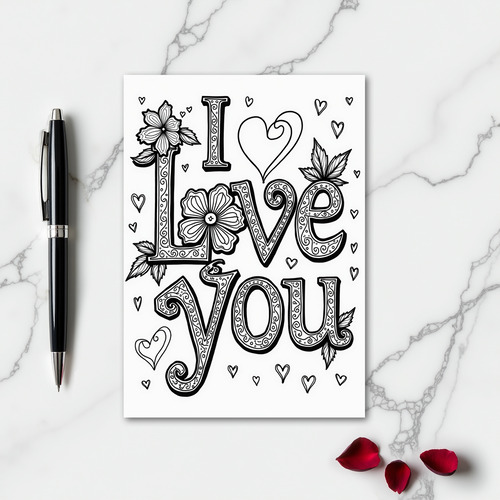 Simple Hand Drawn Love Card