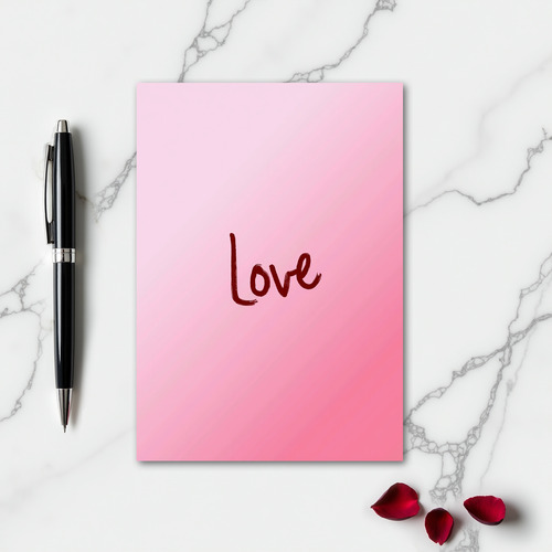 Simple Handwritten Love Card