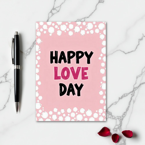 Simple Happy Love Day Card