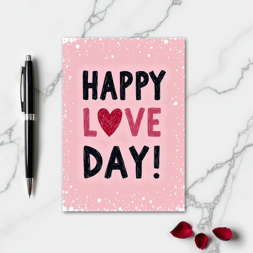 Simple Happy Love Day Dots Card