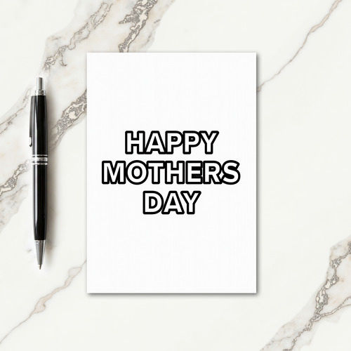 Simple Happy Mothers Day Card