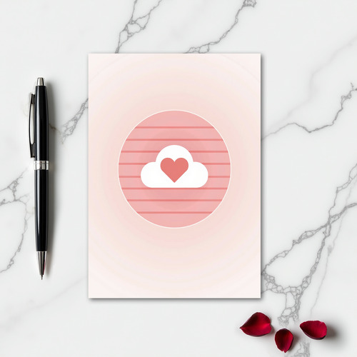 Simple Heart Cloud Love Card
