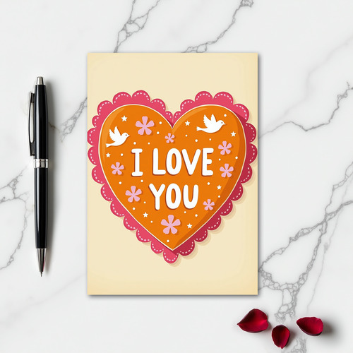 Simple Heart I Love You Card