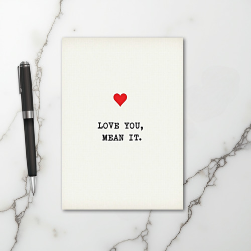 Simple Heart Love You Mean It Card
