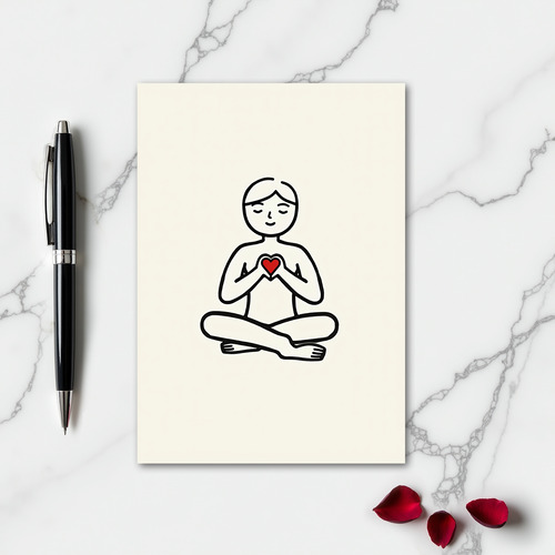 Simple Heart Meditation Card