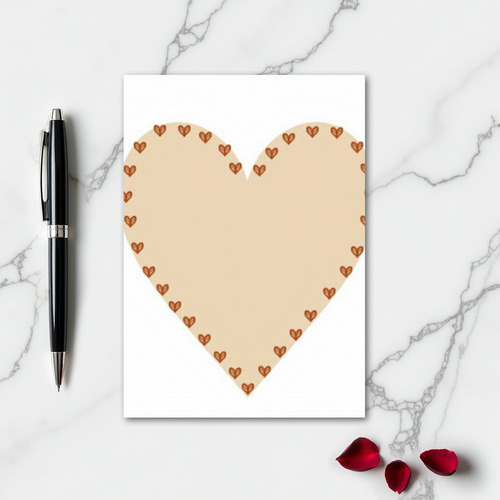 Simple Hearts Border Card