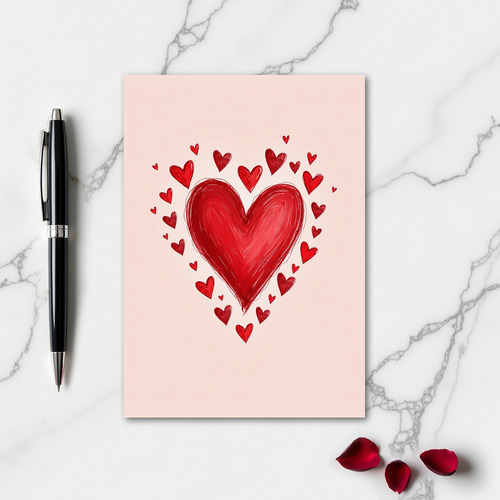 Simple Hearts Card