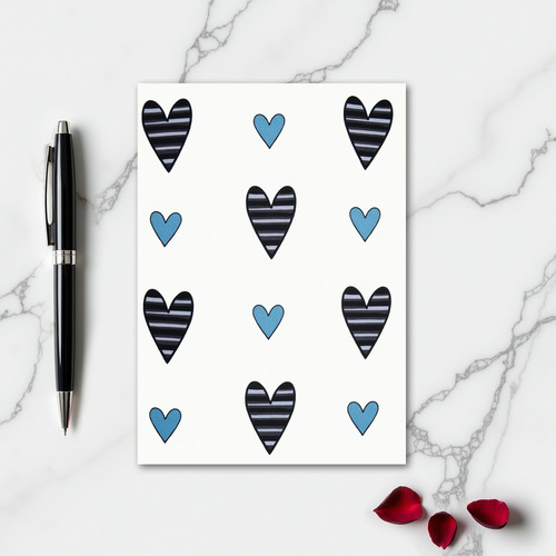 Simple Hearts Design Card