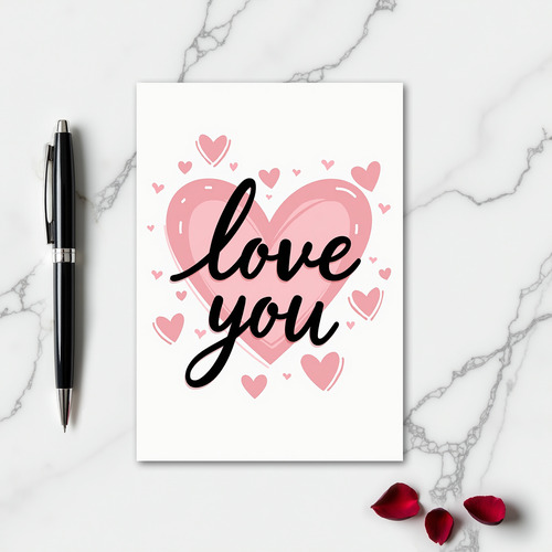 Simple Hearts Love You Smooth Card
