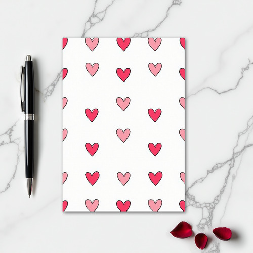 Simple Hearts Pattern Card