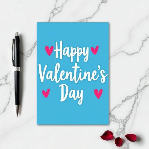 Simple Hearts Valentines Card