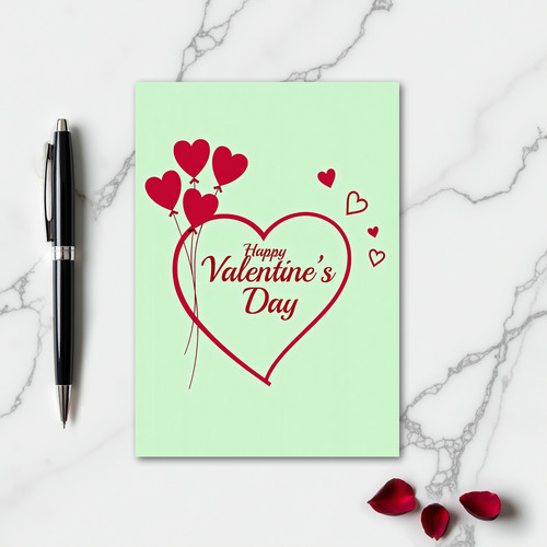 Simple Hearts Valentines Day Card