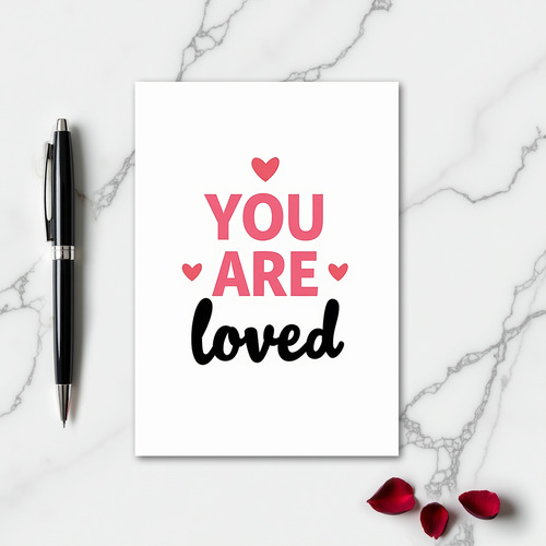 Simple Hearts You Are Loved Card