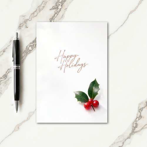 Simple Holiday Card Sayings Card