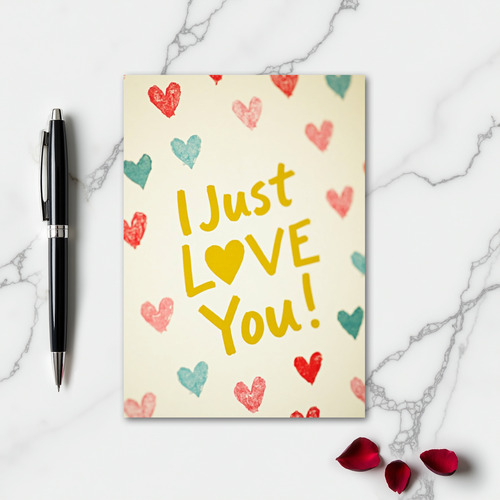 Simple I Just Love You Card