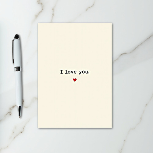Simple I Love You Heart Card