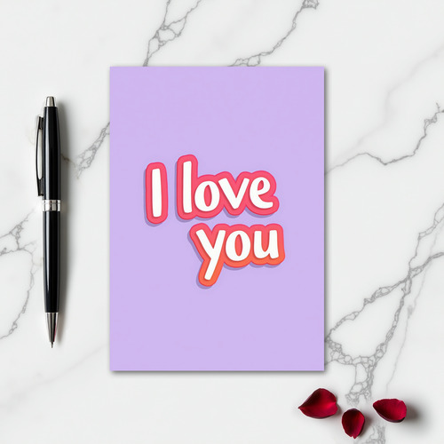Simple I Love You Layered Card